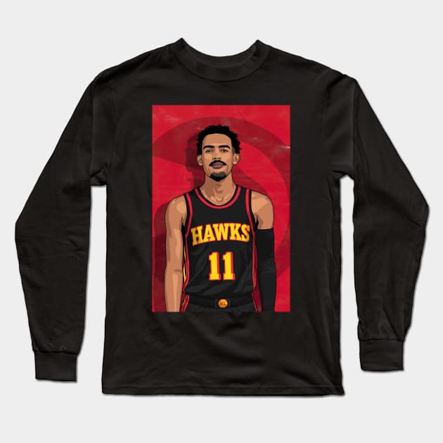 TRAE YOUNG Long Sleeve T-Shirt by origin illustrations